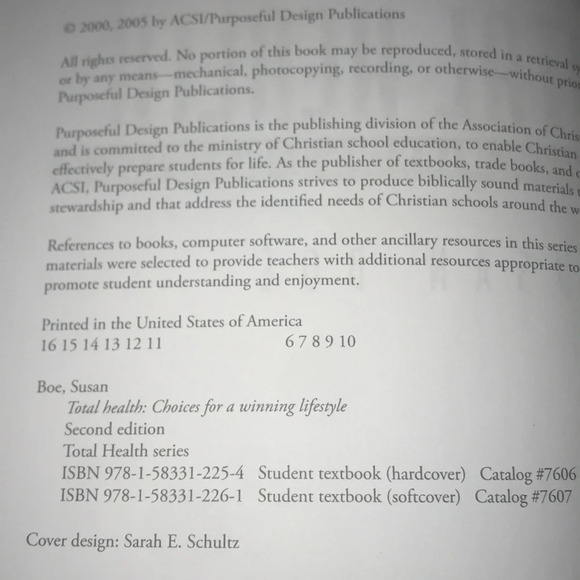 TOTAL Health Student Text book - Picture 3 of 3